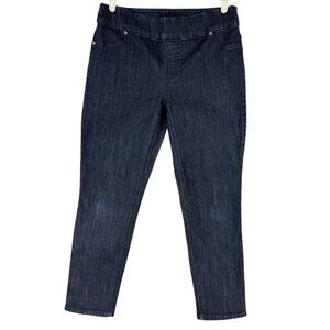 Chicos Women's Pull-on Mid Rise Stretch Slim Fit Blue Ankle Jeggings Size 1 US 8